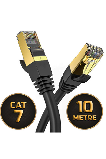 Gold Step 10 METRE CAT 7 Ethernet Kablosu 10 Gigabit/s 600 Mhz