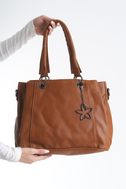 Aveliana Brown Women's Soft Leather Shoulder and Shoulder Bag with Accessories