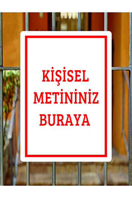 zafrakreklam Kişiye Özel Metin Yazılı Tabela 40x60 4 Mm Pvc