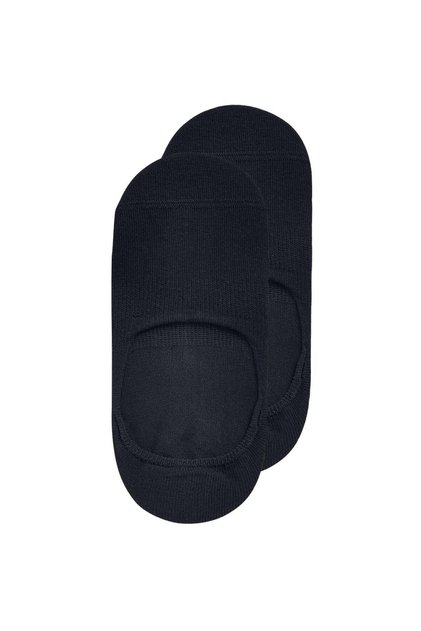 2 Pairs - Black Bamboo Silicone Plain Women'S/Men's Ballerina Socks