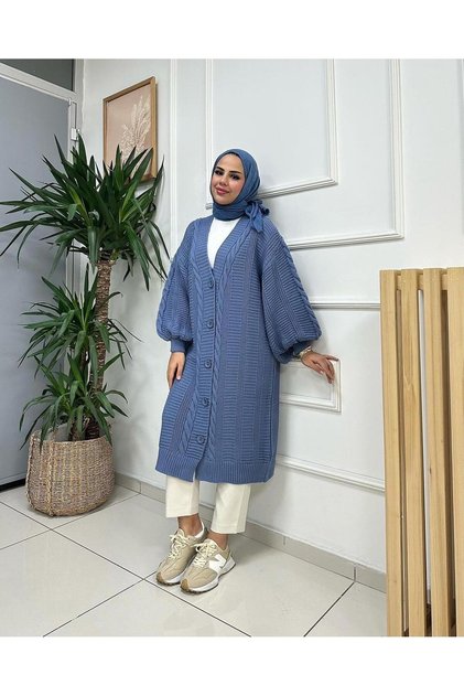 Wonderful Soft Thick Hair Braided Knitwear Cardigan