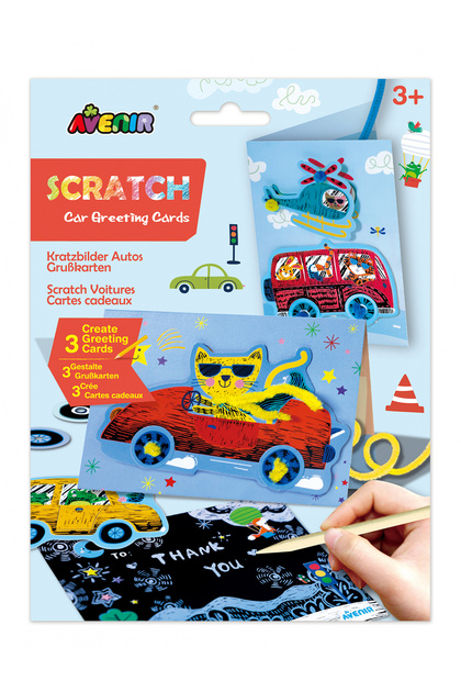 Set de razuit si realizat Felicitari - Masini