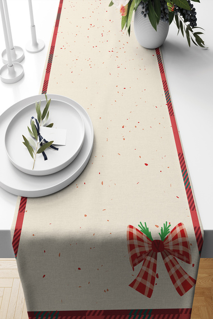 Digital Printed Decorative Table Runner – 140X40 Cm, New Year Style, Table Cloth, Stain Resistant Fabric