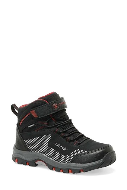 FULLER HI 3PR Velcro Αδιάβροχες Αγορίστικες Μπότες εξωτερικού χώρου ΜΑΥΡΟ ΚΟΚΚΙΝΟ