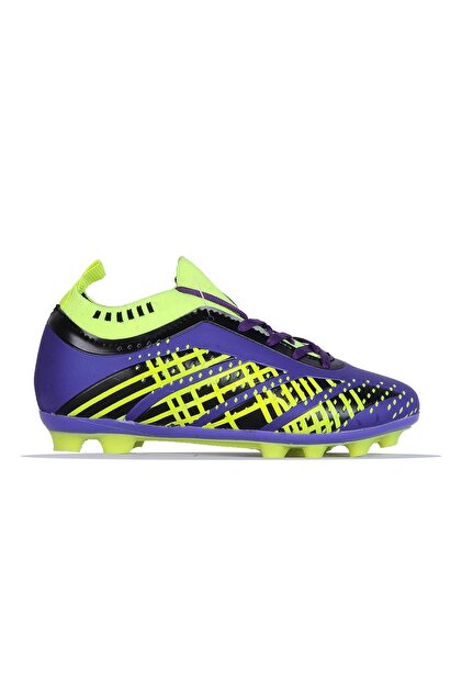 purple and yellow youth football cleats