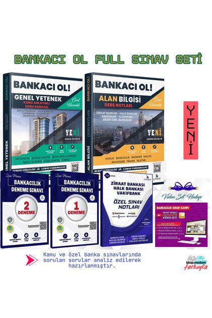 BANKACILIK SINAVLARINA HAZIRLIK FUL SINAV SETİ(KAMU + ÖZEL)