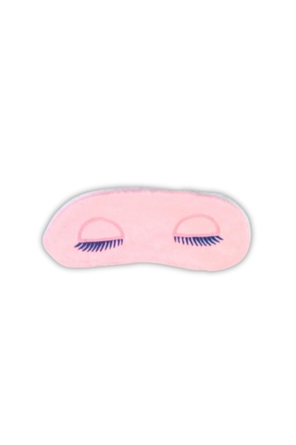 Bebek Uyku Maskesi Pembe Kirpikli