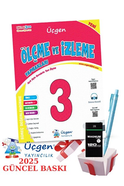 Üçgen Yayıncılık 3. Sınıf Ölçme ve İzleme + Faber Eğitim Seti