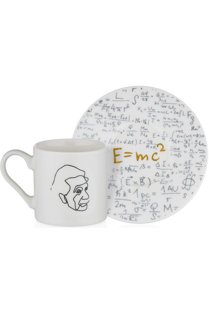 Iconic Einstein 85 ml 4-Piece Porcelain Coffee Cup Set for 2 People 9-01120230