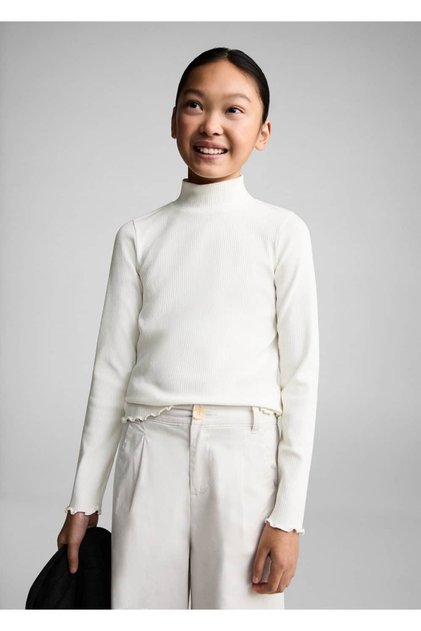 Lastikli dik yaka tişört