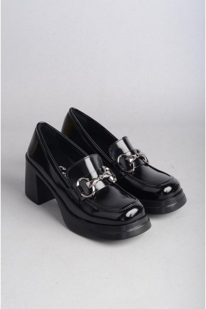 Seç 580 Platform Heel Women's Shoes (Heel: 7.5 Cm, Platform: 2 cm) Black