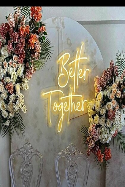 NEON LED KAYSERİ Better Together Neon Tabela Düğün Söz Nişan