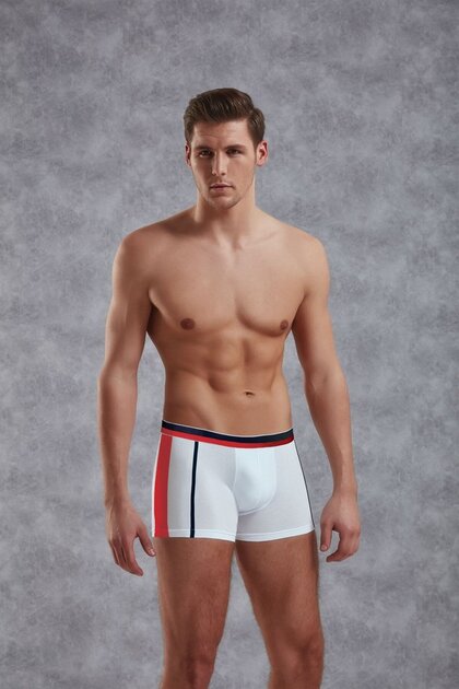 Men's Modal Double Color Bagged Normal Leg Boxer 1713