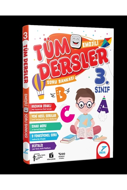 Pruva Akademi 3.SINIF TÜM DERSLER SORU BANKASI EMOJİLİ - Fiyatı