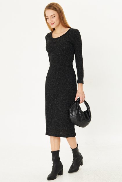 Rochie neagră lungă camisole pentru femei ARM-24K001028