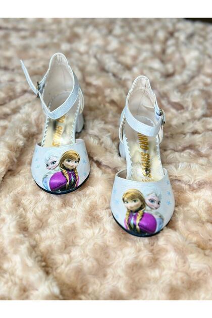 Elsa Printed Heeled Girls' Shoes