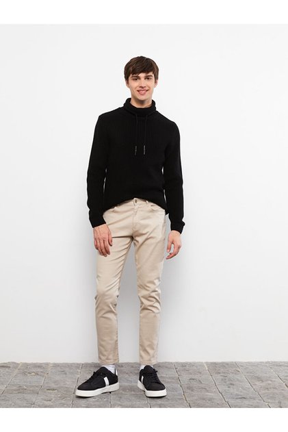 Lcw Casual Monk Collar Long Sleeve Men's Knitwear Sweater (W2)