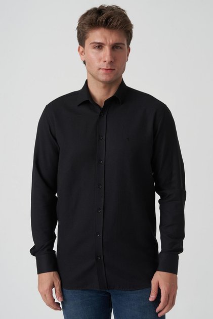 Caldas Da Rainha G2518 Slim Fit Shirt Patterned Black