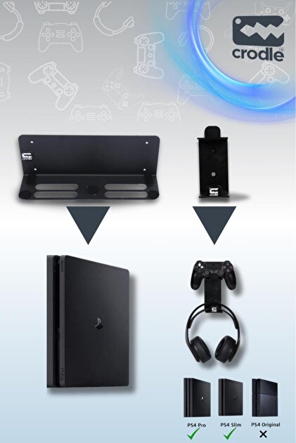 Crodle 2'li Fırsat Ps4 Slim Ve Ps4 Pro Için Duvar Standı Ve