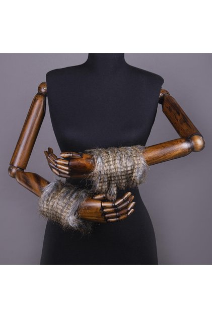 YARNART CUFFS - SUNI FUR CUFF EBRULI-05