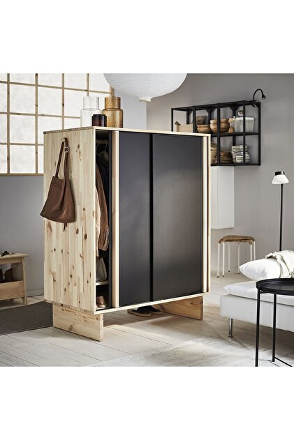 IKEA ブラック NISSAFORS ニッサフォース ワゴン, ブラック, 50.5x30x83 cm - IKEA