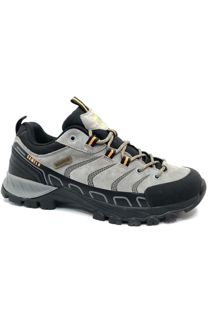Solo Watherproof Su geçirmez Kauçuk Taban Outdoor Deri Erkek Spor Ayakkabı GRİ