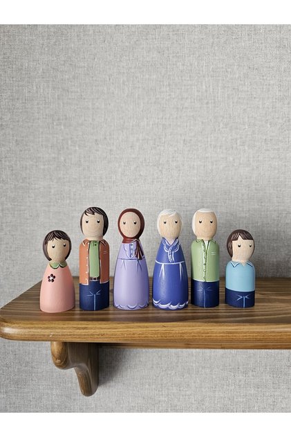 Mesu 6-Piece Special Design - Wooden Dolls and Waldorf Montessori Toys