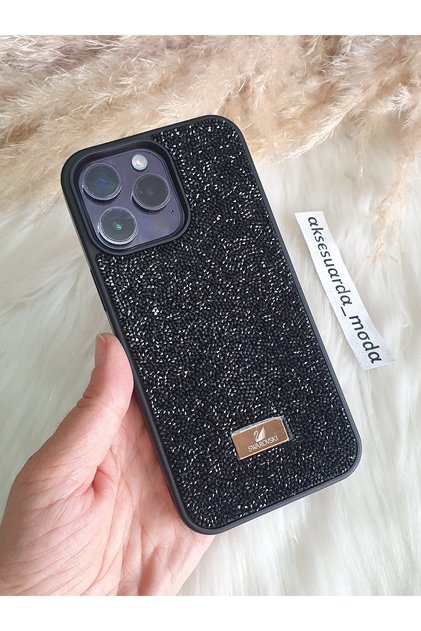 Luxury Branded Swrovski Case with Stone Compatible with iPhone 14 Pro Max