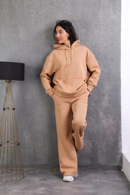 Women's Clothing 3 Thread Hoodie Set, Bottom Top Set, Double Set, Sports Set