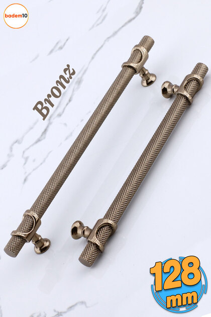 Arsin Bronz Metal 128 Mm - 12.8 Cm Mobilya Mutfak Çekmece Dolabı Dolap Kulpu Kulbu Kulpları
