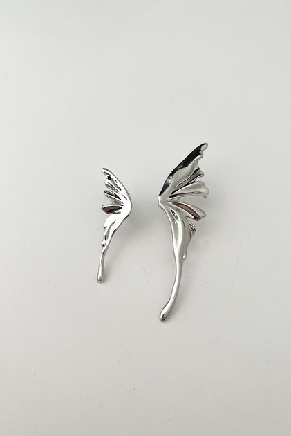 Kelebek Kanadı Metal Tasarım Küpe (ÖLÇÜ:4,5CM-7CM)