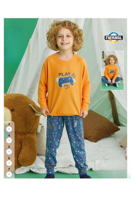 Boy's Long Sleeve Thermal Pajama Set