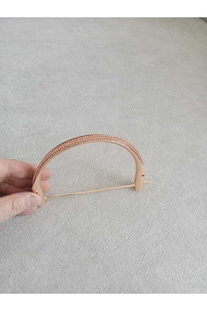 Gold Metal Striped Bag Handle