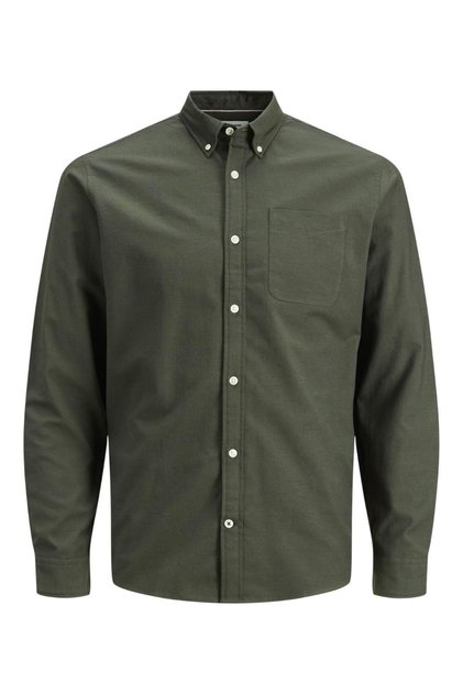 قميص Jjeoxford L/s S21 Noos للرجال كاكي