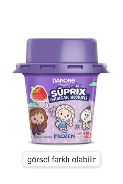 SUPERJUNIORウニョク　おもちちゃん Danone Süprix Frozen Oyuncak Hediyeli Çilek Aromalı Yoğurt 90 Gr