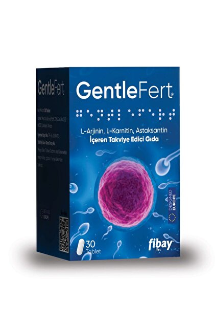 Fibay Gentlefert 30 Tablets (Microbe Supplement Containing Astaxanthin,  L-Arginine, L-Carnitine, Coenzyme Q10, Maca)- Trendyol