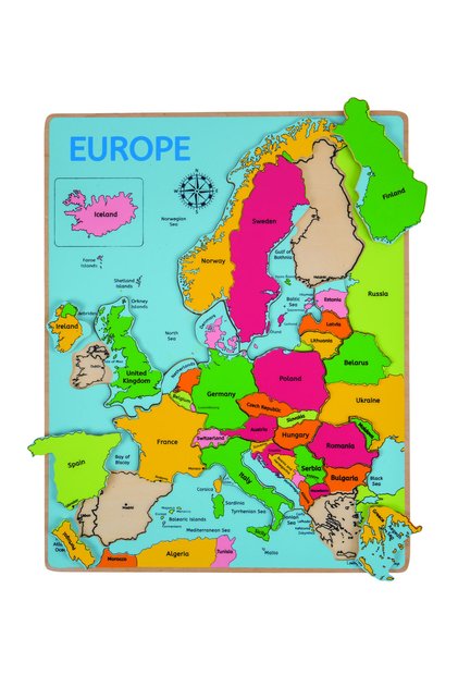 Puzzle incastru harta Europei - Kópie