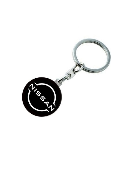 New Nissan Logo Metal Automobile Keychain - Drop Printed