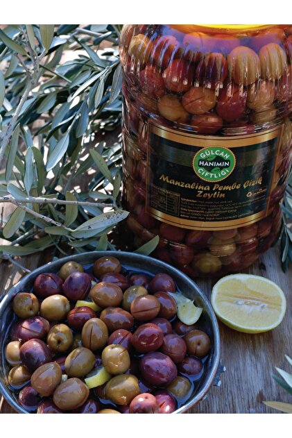 GÜLCAN HANIMIN ÇİFTLİĞİ Xl Manzalina Pembe Çizik Zeytin 1 KG