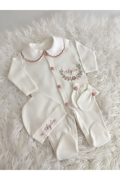 Nakıslı kız bebek tulum