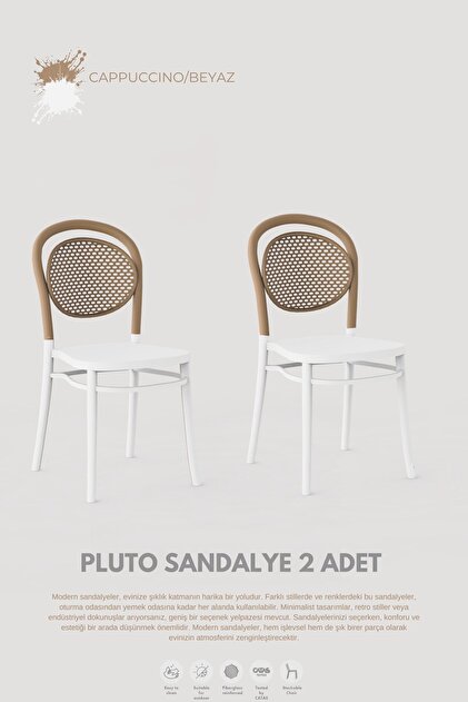 PLUTO LÜX CAFE & RESTAURANT SANDALYESİ 2 Li Set