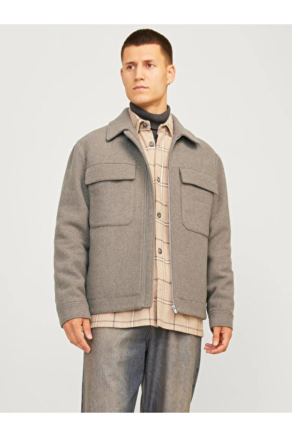 ウェア YK Jack & Jones Blurussel Wool Erkek Bej Kaşe Ceket 12259393 - Fiyatı