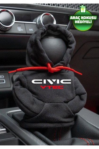 For Honda Civic Black Red Gear Shift Hoodie Car Gear Shift Outfit Shifter Fleece Auto Accessory Gear Shift Knob
