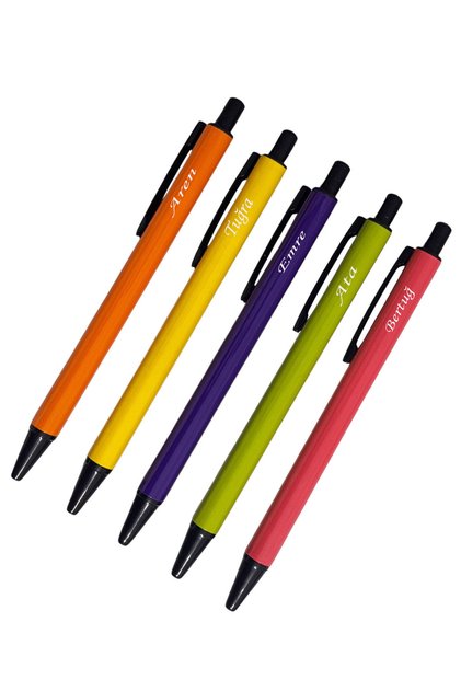 Metal Tükenmez Kalem 5 Li Set Isme Özel