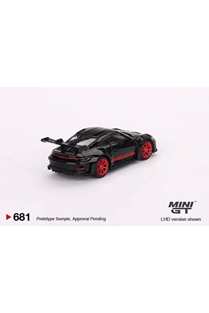 mini gt 1/64 Porsche 911 (992) GT3 RS Black with Pyro Red MGT00681
