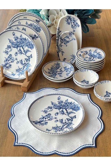 Kahvaltı Takımı Bety Blue 22 Prç 6 Kişilik
