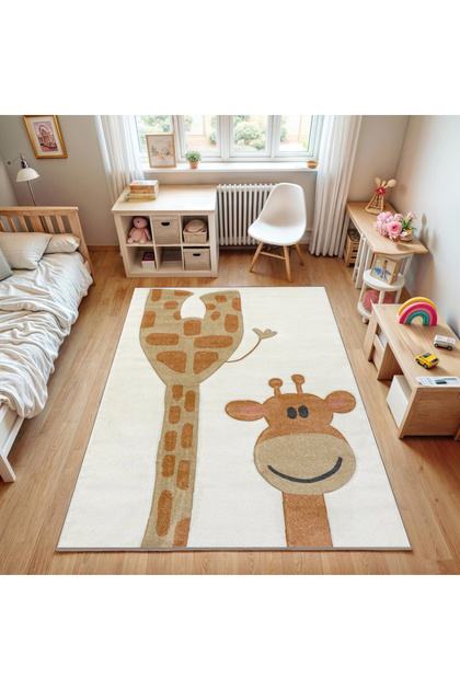 Asian Collection Cute Giraffe Woven Base Modern Decorative Carpet Asian17