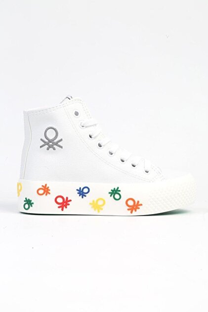 White Color Daily High-Sole Women's Sneaker Sports Shoes Bn-31128
