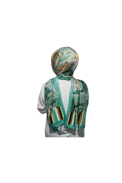 Voile Silk Shawl, Imported Silk Voile Shawl Hijab Very Light Etro Ethnic Pattern Voile Shawl