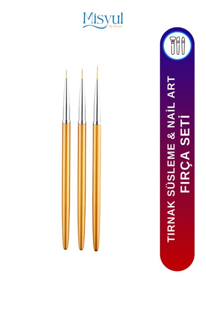 Tırnak Süsleme Fırçası, Nail Art Fırça, Tırnak Desen Fırçası Seti